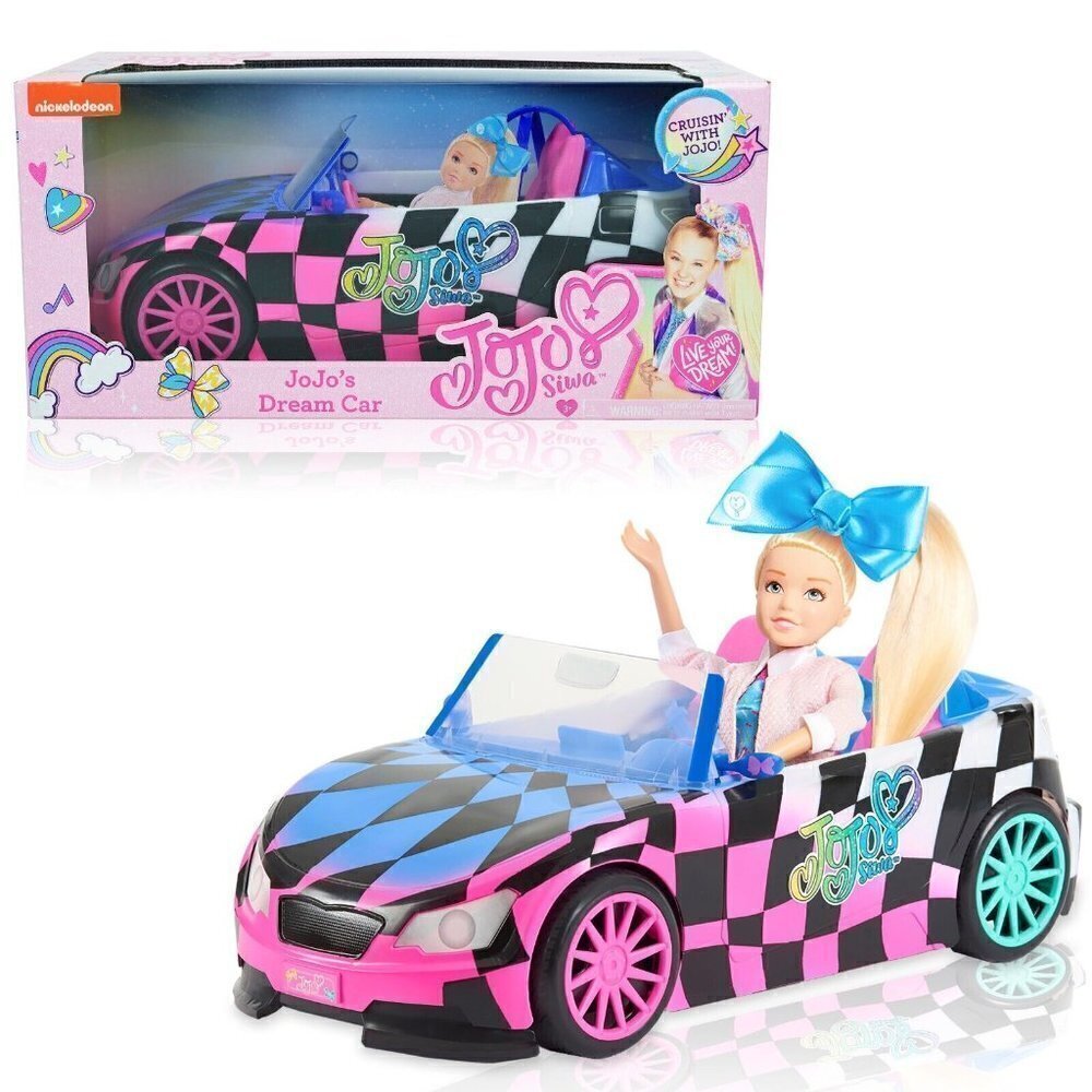Nickelodeon JoJo Siwa Dream Checkered Rainbow Custom Toy Car